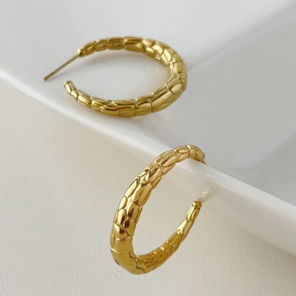 Snail round earrings - Picture 2 of 4